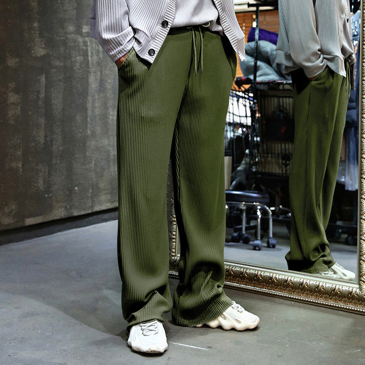 Samuele - Comfortable Spandex Ribbed Pants