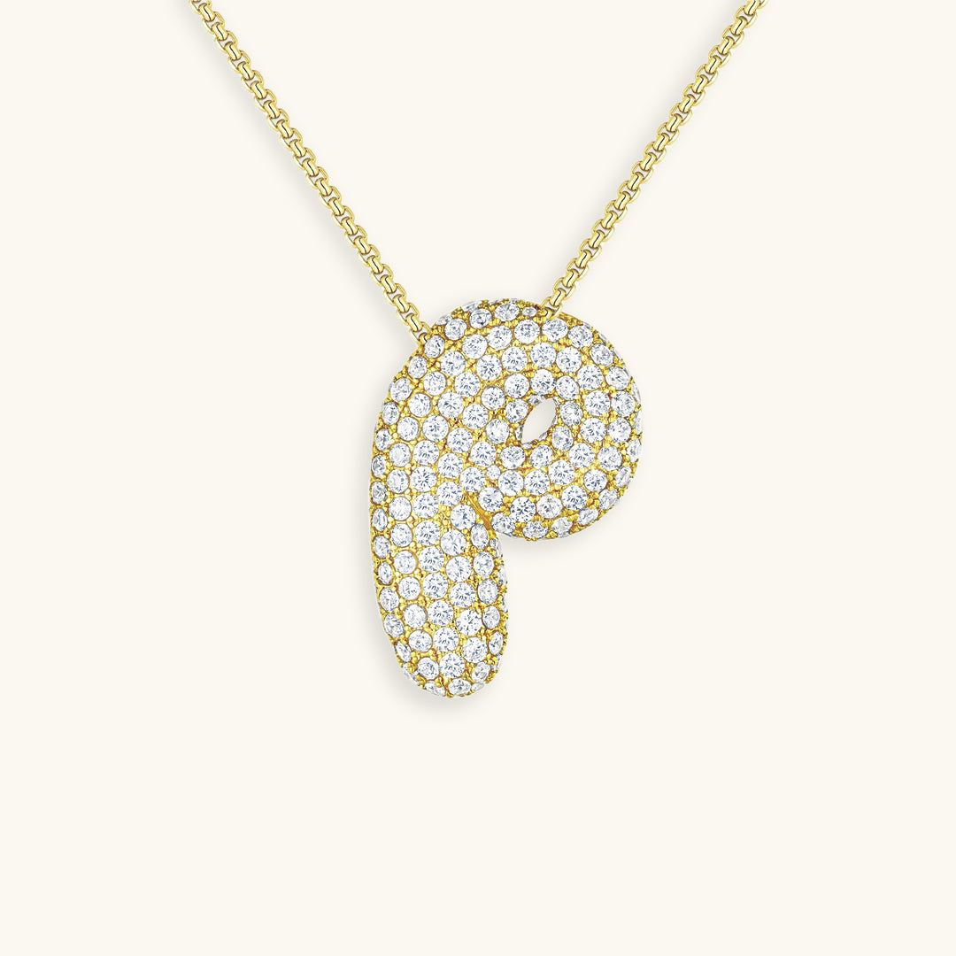 Bubble™ | Necklace with Diamonds and Initials