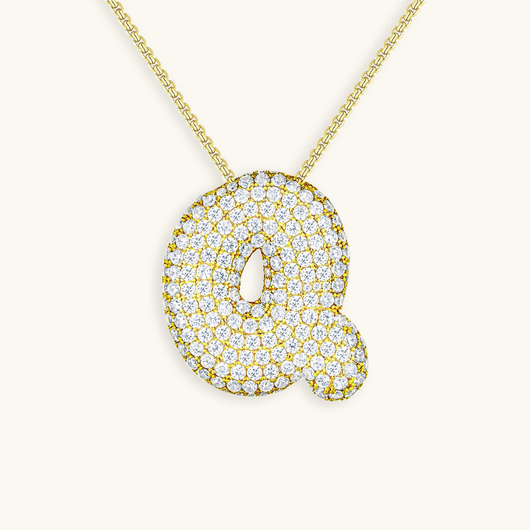 Bubble™ | Necklace with Diamonds and Initials