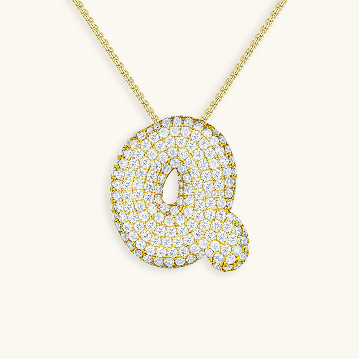 Bubble™ | Necklace with Diamonds and Initials