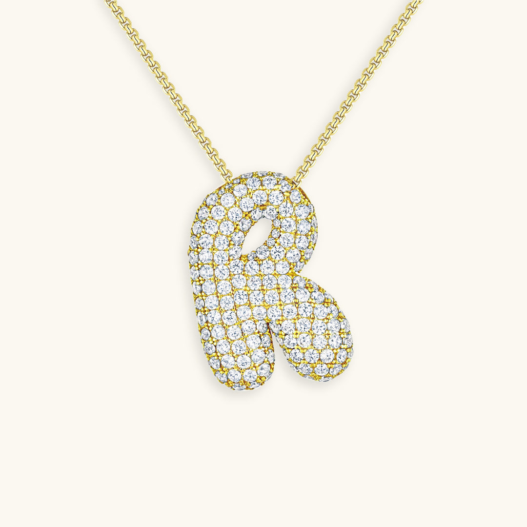 Bubble™ | Necklace with Diamonds and Initials