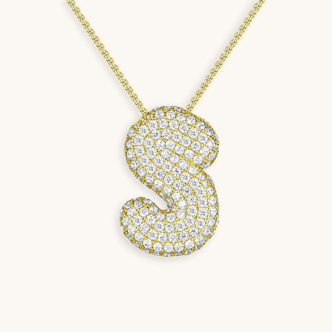 Bubble™ | Necklace with Diamonds and Initials