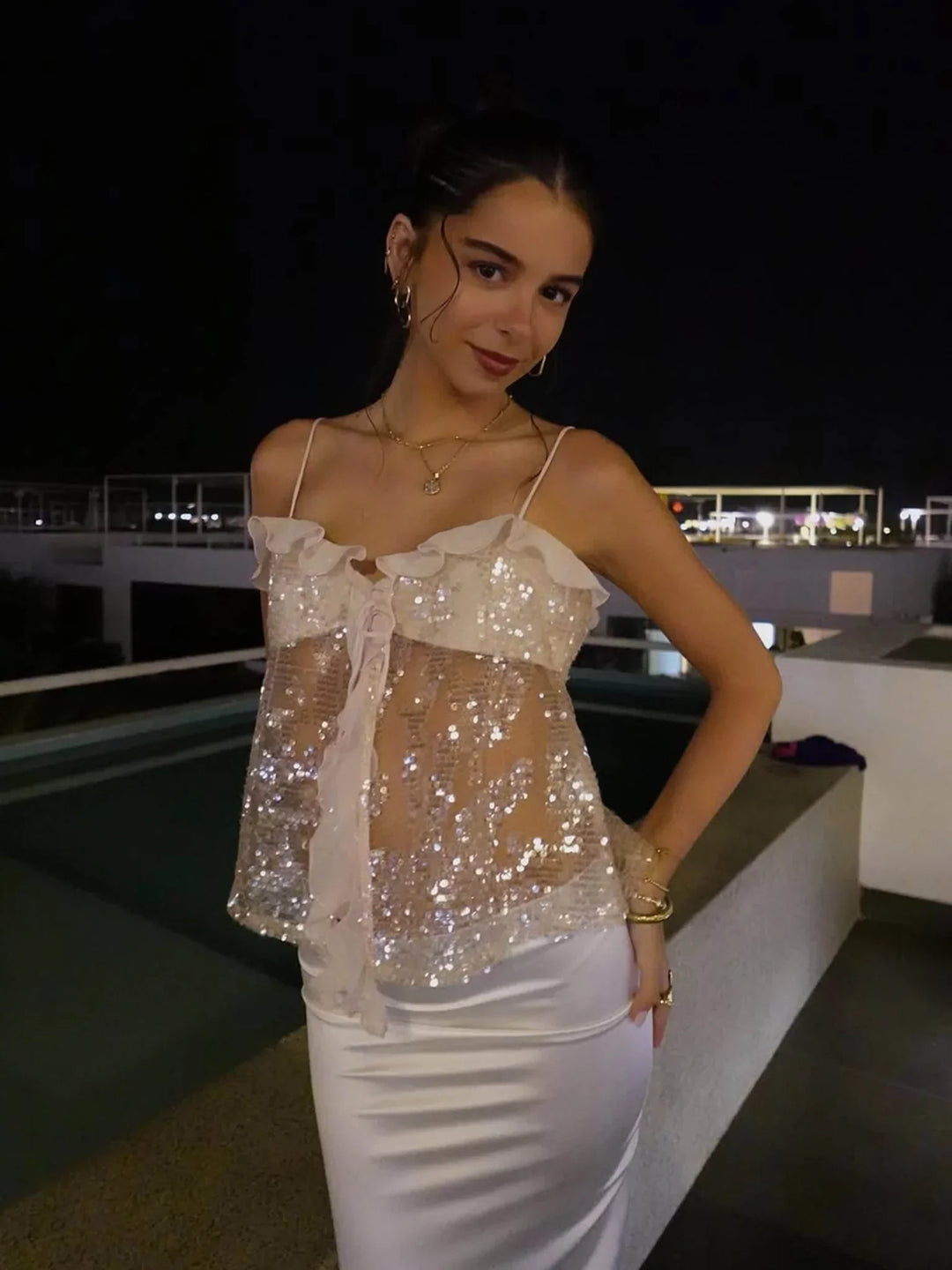 Xenia | Dusk Sequin Top