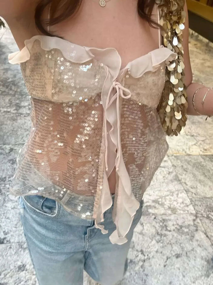 Xenia | Dusk Sequin Top