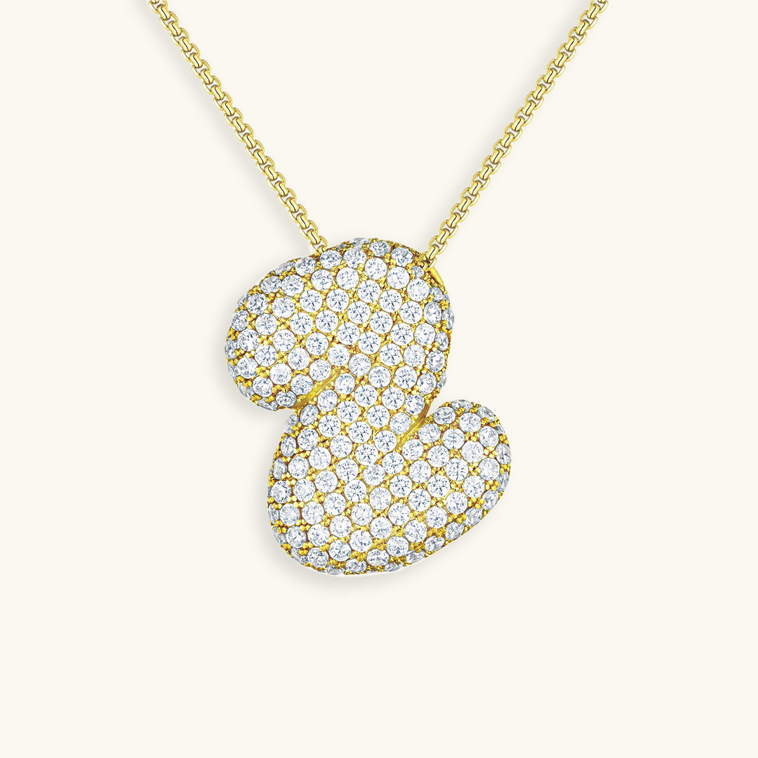Bubble™ | Necklace with Diamonds and Initials