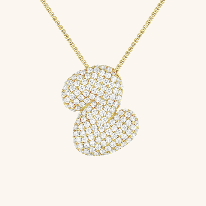 Bubble™ | Necklace with Diamonds and Initials