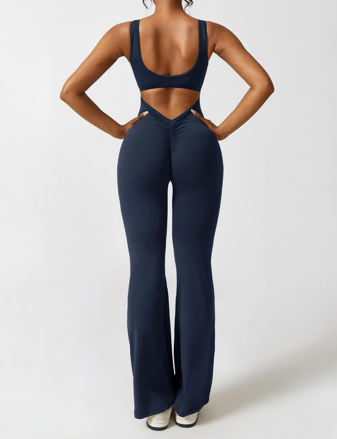 Elena - Flared V -Back Jumpsuit