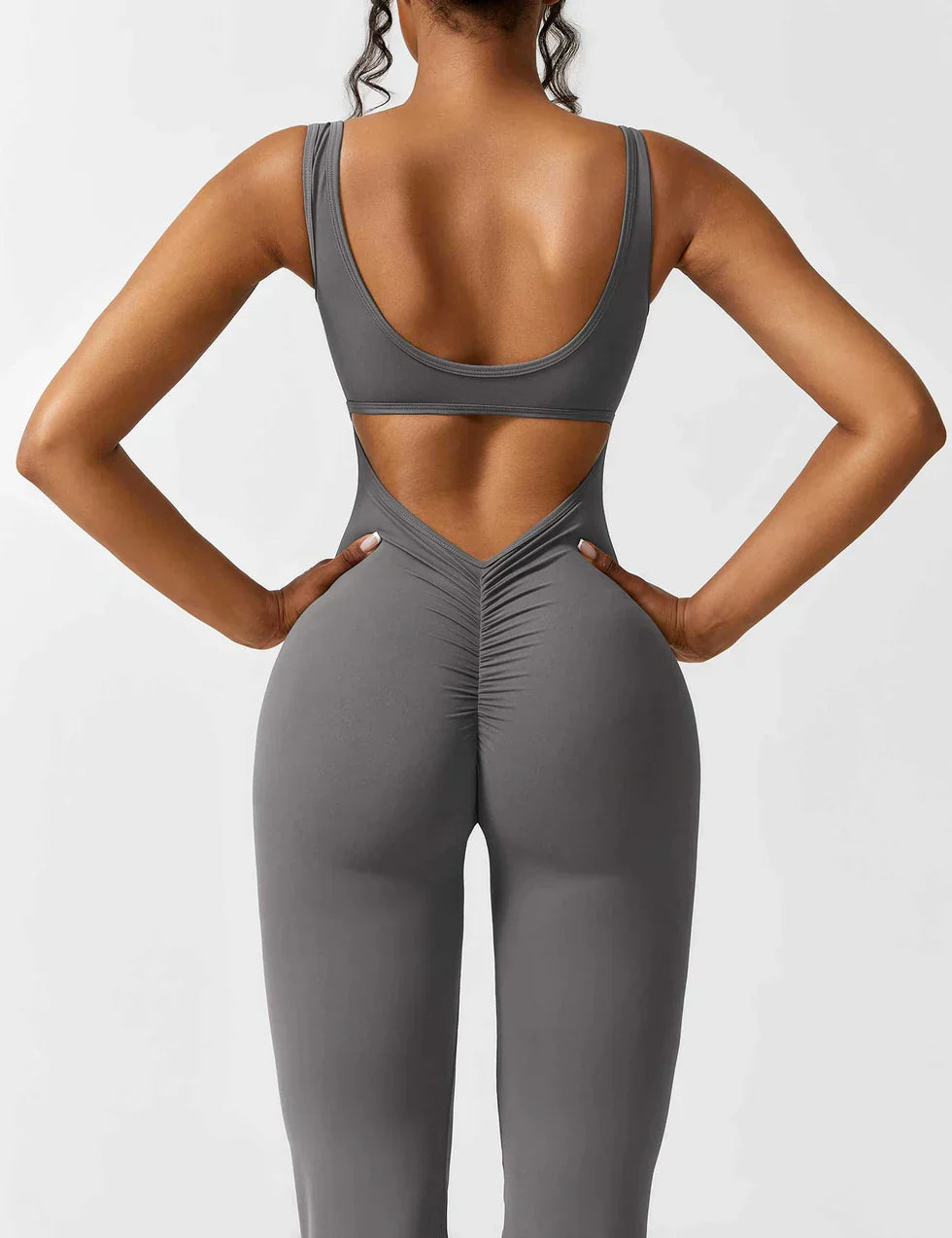 Elena - Flared V -Back Jumpsuit