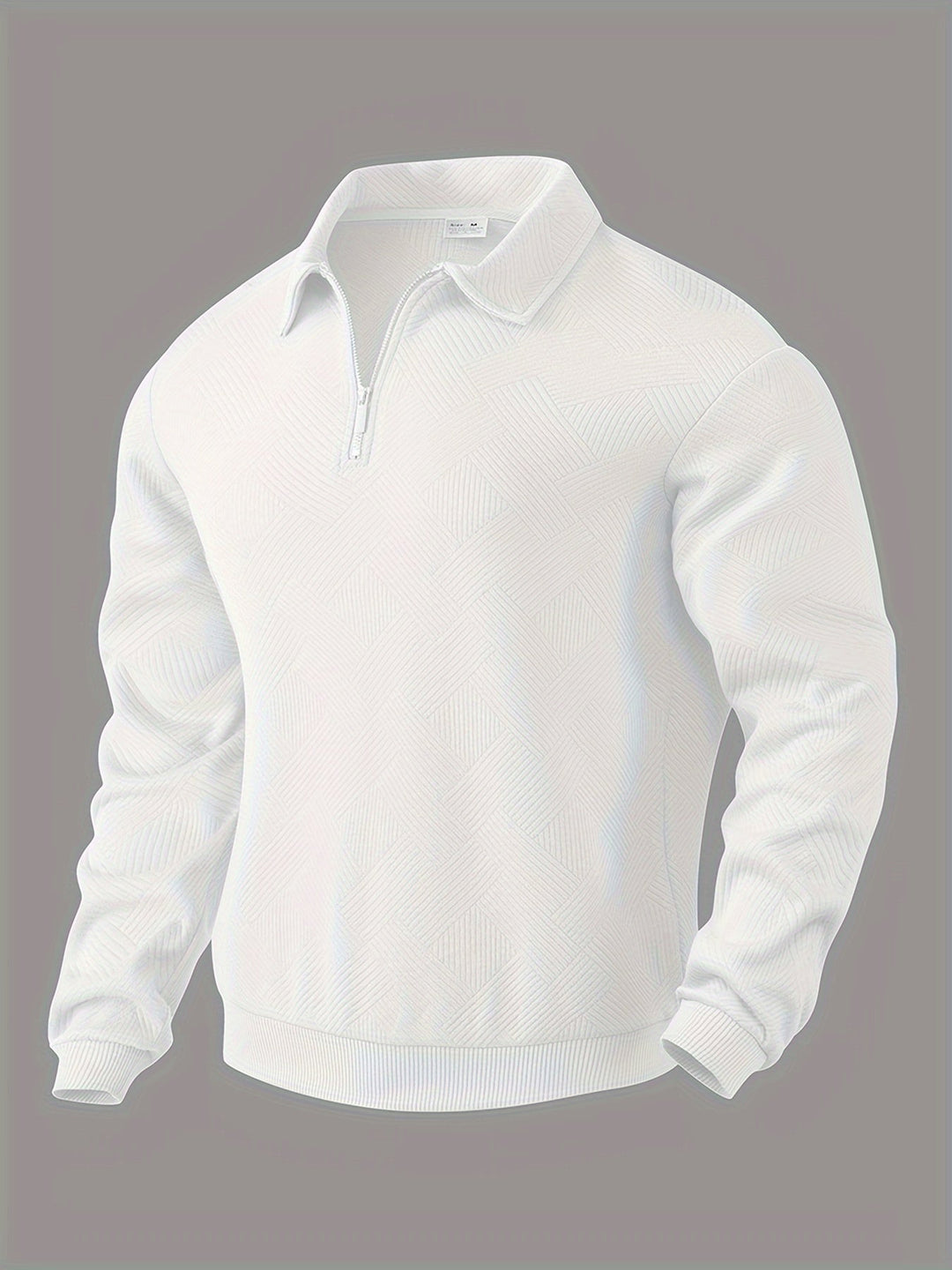 Oscar – Vintage Zip-Up Sweater with Geometric Design