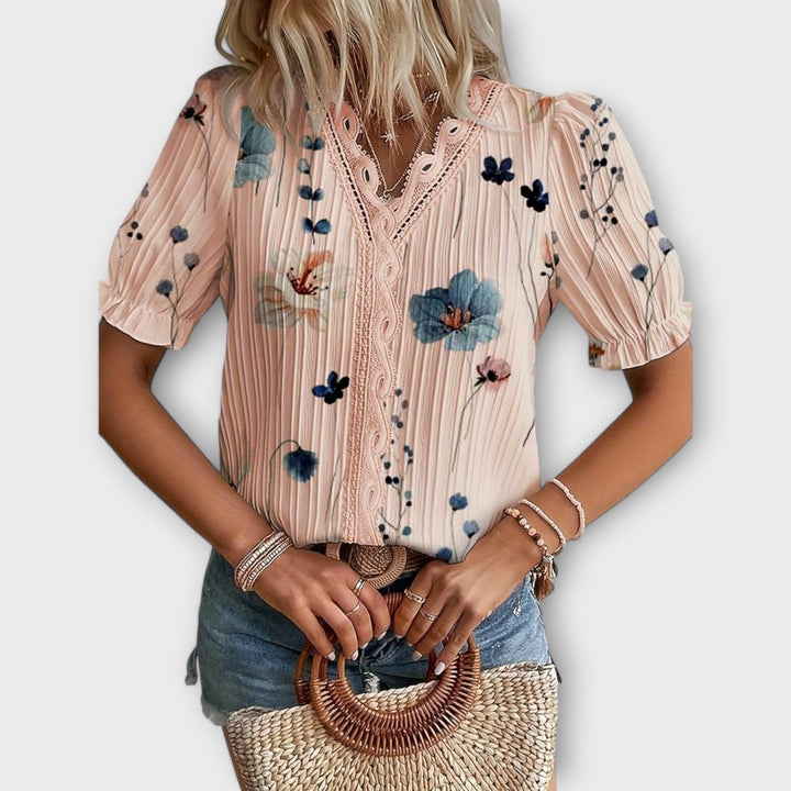 Emily - Stylish Blouse with V-Neck