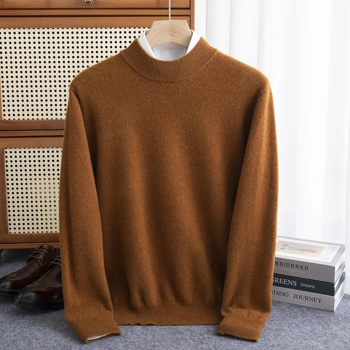 Charlie - Premium Wool Half-Turtleneck Sweater