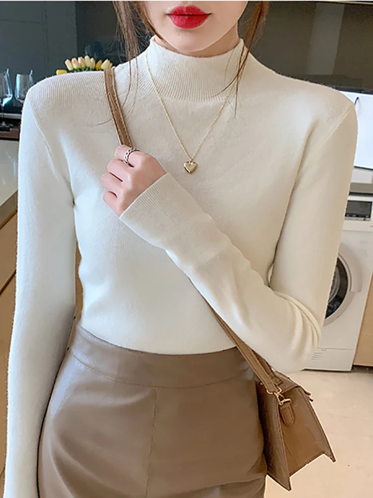 Monica - Chic Mock Neck Sweater