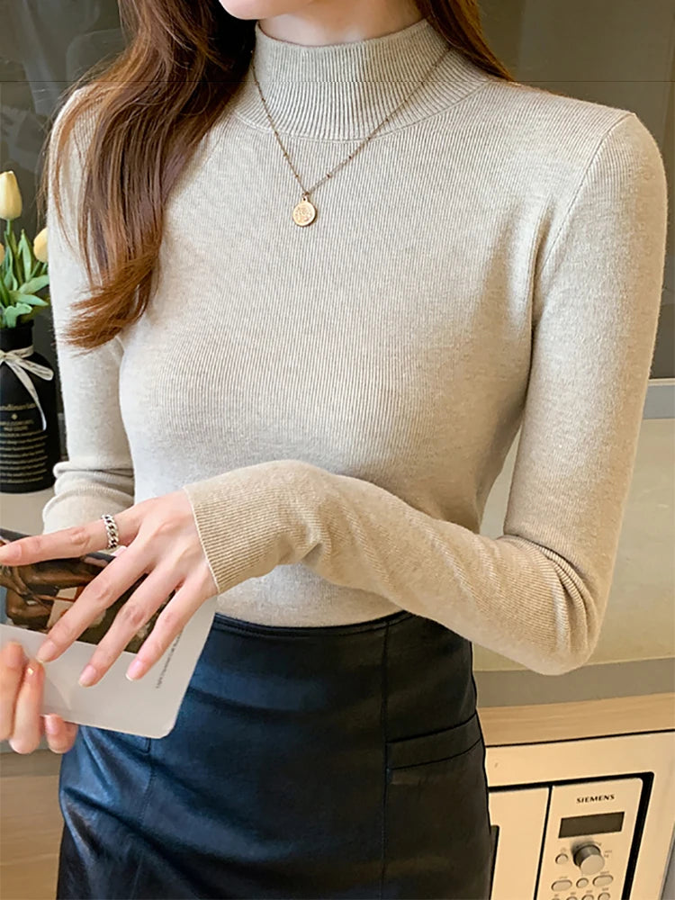 Monica - Chic Mock Neck Sweater