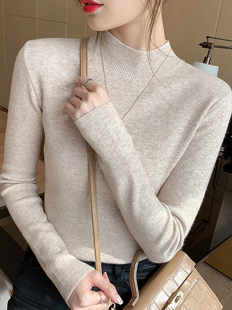 Monica - Chic Mock Neck Sweater