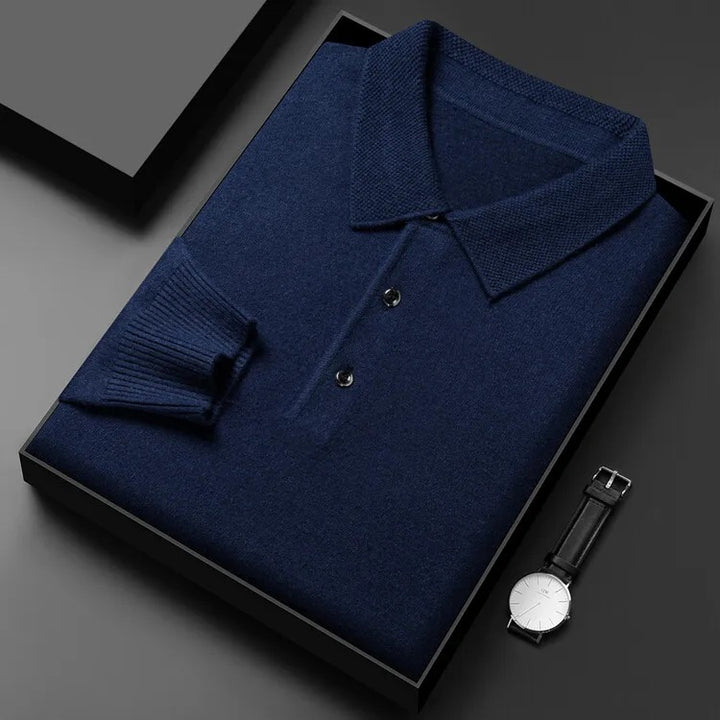Artam - Warm Knit Long-Sleeve Polo