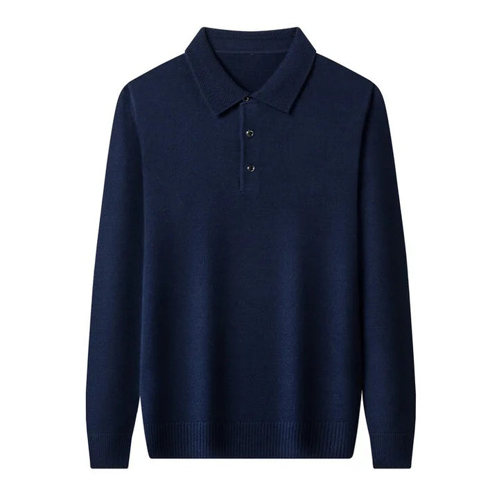 Artam - Warm Knit Long-Sleeve Polo