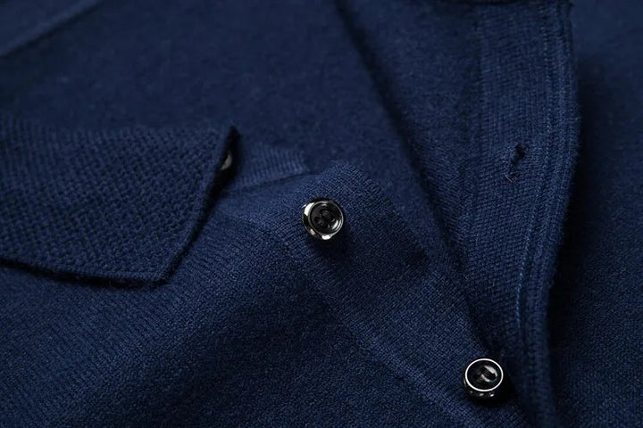 Artam - Warm Knit Long-Sleeve Polo