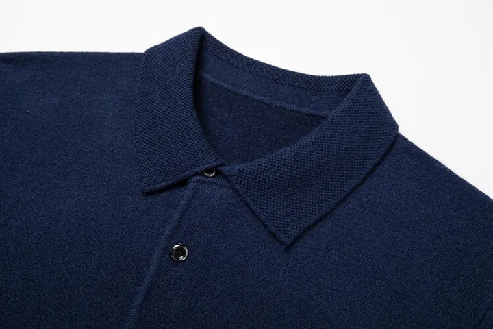 Artam - Warm Knit Long-Sleeve Polo
