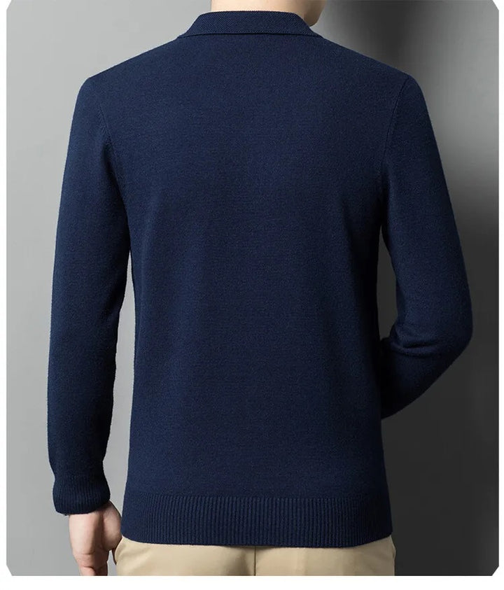 Artam - Warm Knit Long-Sleeve Polo