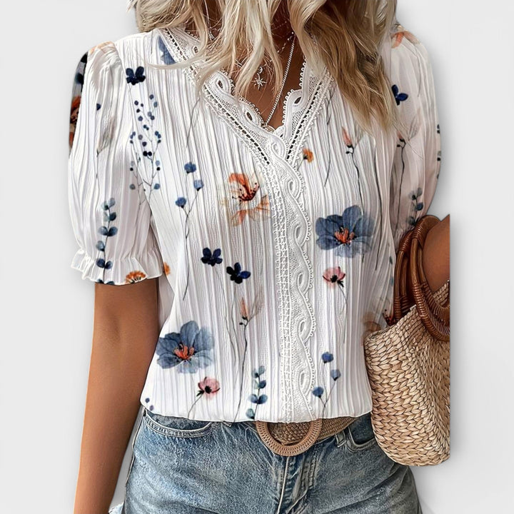 Emily - Stylish Blouse with V-Neck