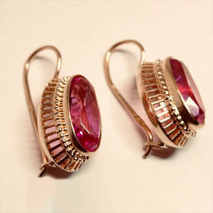 Rosa™ | Vintage Crystal Rose Gold Earrings